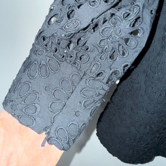 Lilly Pulitzer Aisha Pinwheel Eyelet Romper - Onyx 14 - Picture 6 of 10